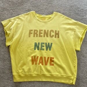 MOTHER Yellow French New Wave Top